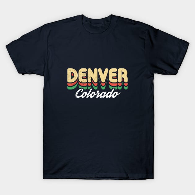 Retro Denver Colorado T-Shirt by rojakdesigns